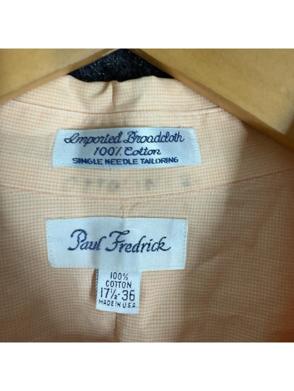Paul Fredrick Shirt Men 36 Pink Button Up Collared Long Sleeve Cotton Casual